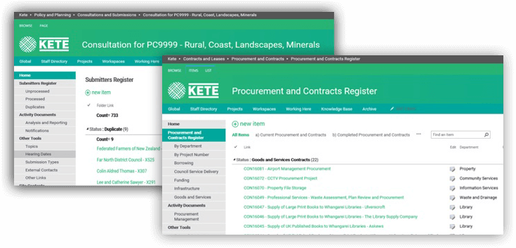 feature - a screenshot of critical business documents managed in Office 365 SharePoint Online