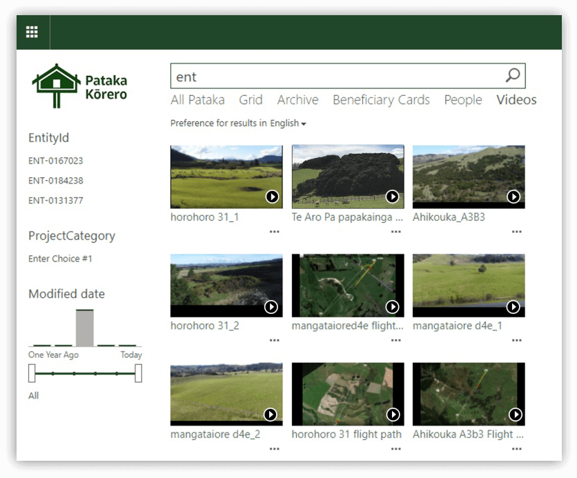 feature - a screenshot of a great Office 365 media, video, and image library