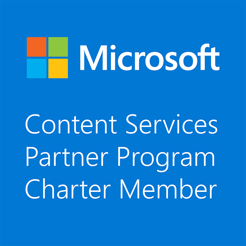Microsoft Content Services Charter Member Blue