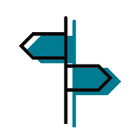 Roadsign teal shadow